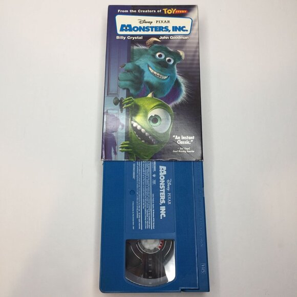 Vtg VHS Disney Pixar Monsters, Inc. Slip Sleeve Rare Hollywood Video Blue Shell - Picture 4 of 12